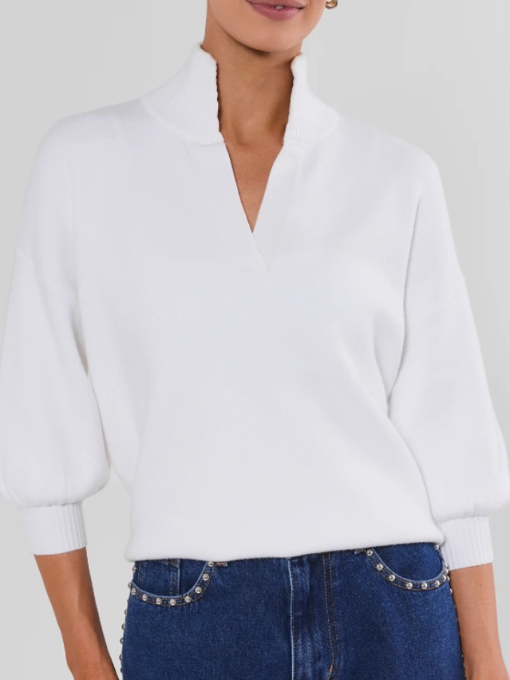 Avara Gwyneth Cream Knit Sweater Sz L